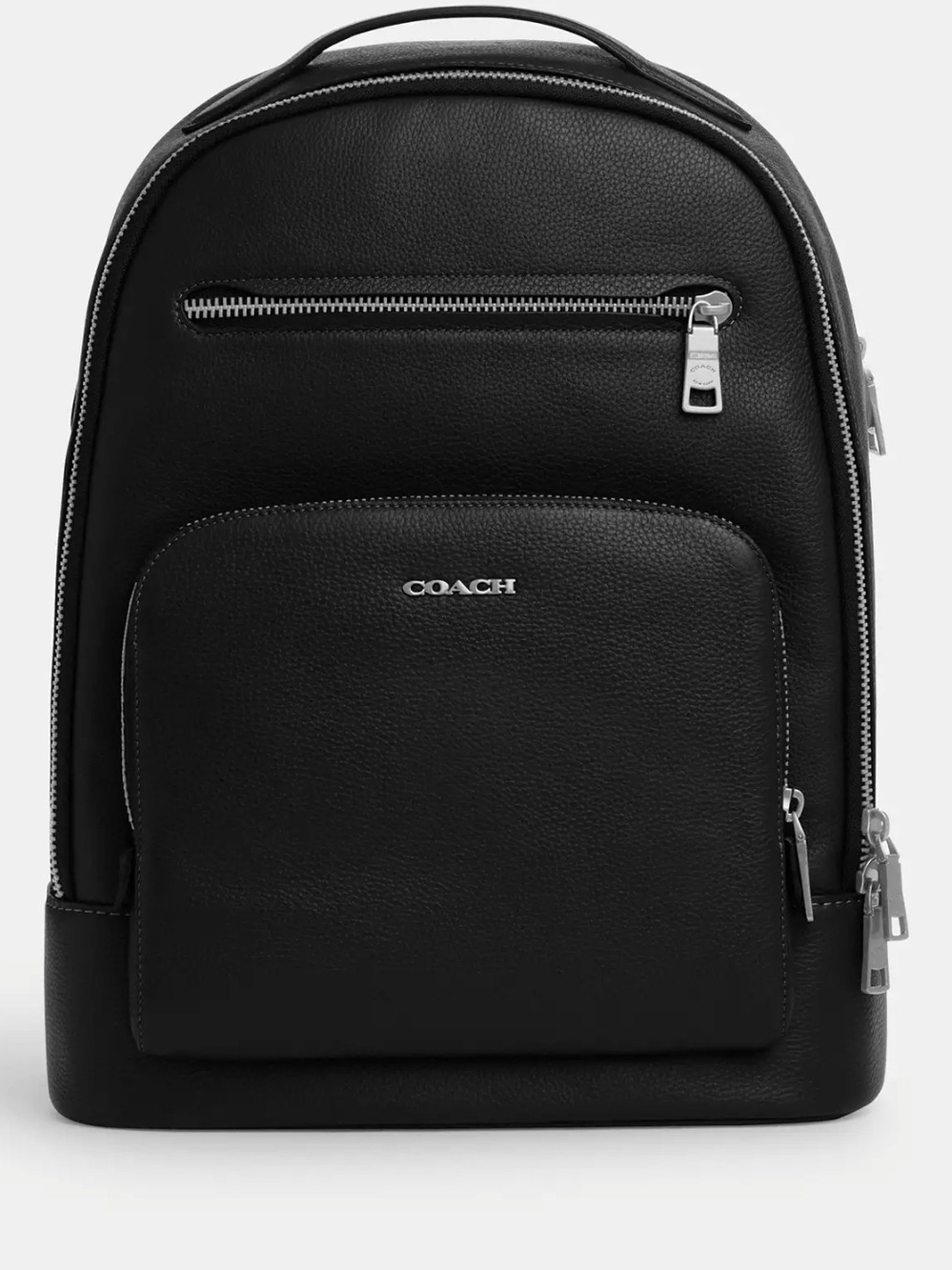 COACH Men's Black Leather Backpack